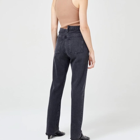 AGOLDE Criss Cross Straight High Rise Jeans in shambles black - Picture 2 of 13